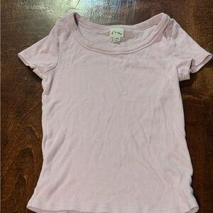 Art Class Soft Pink Ribbed Top